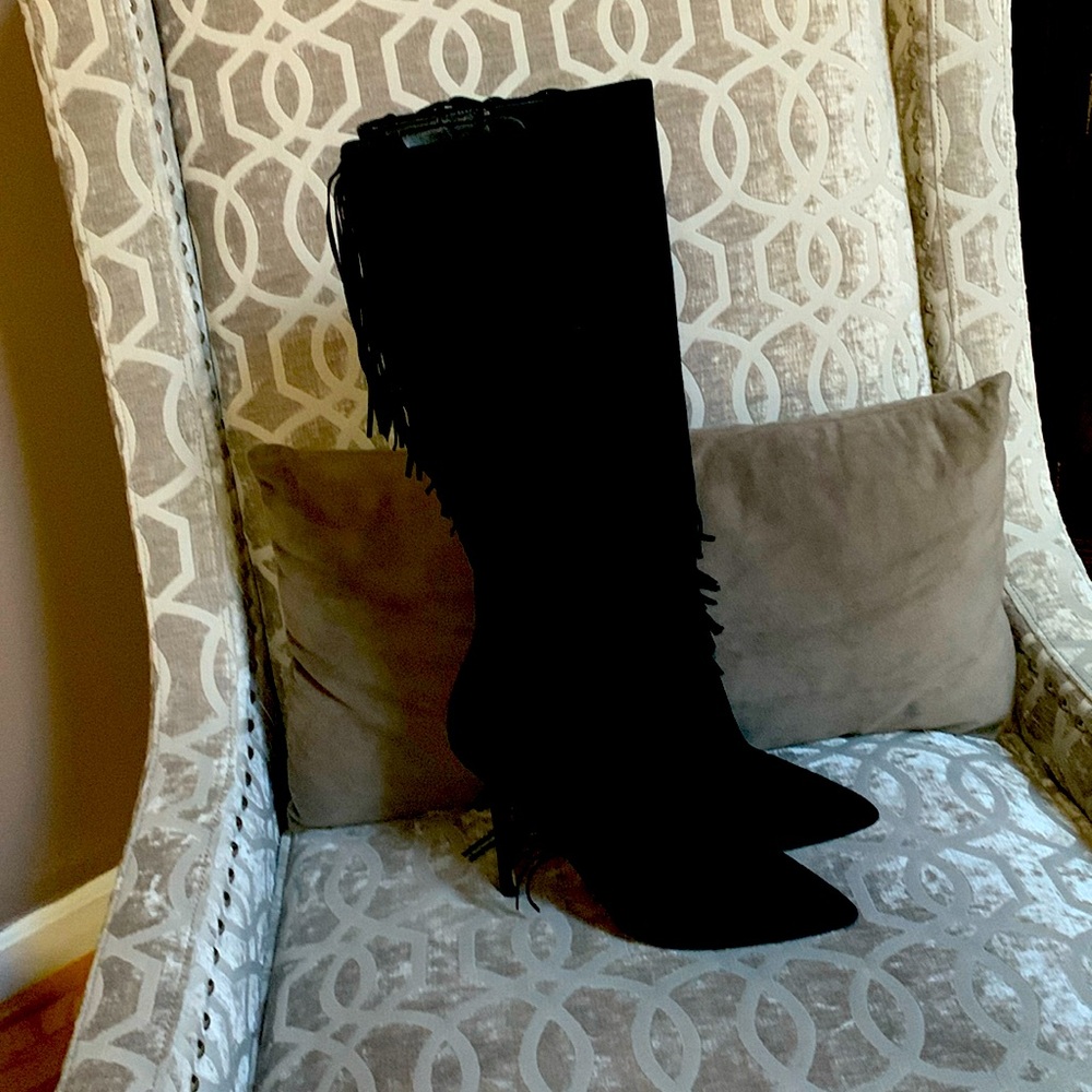 Black Swede 9.5 3 inch boots boutique